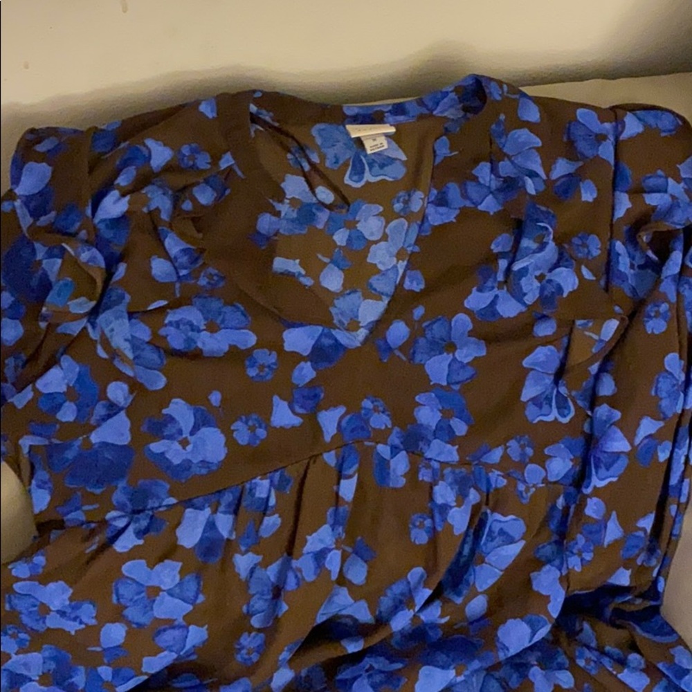 Blue flowy dress